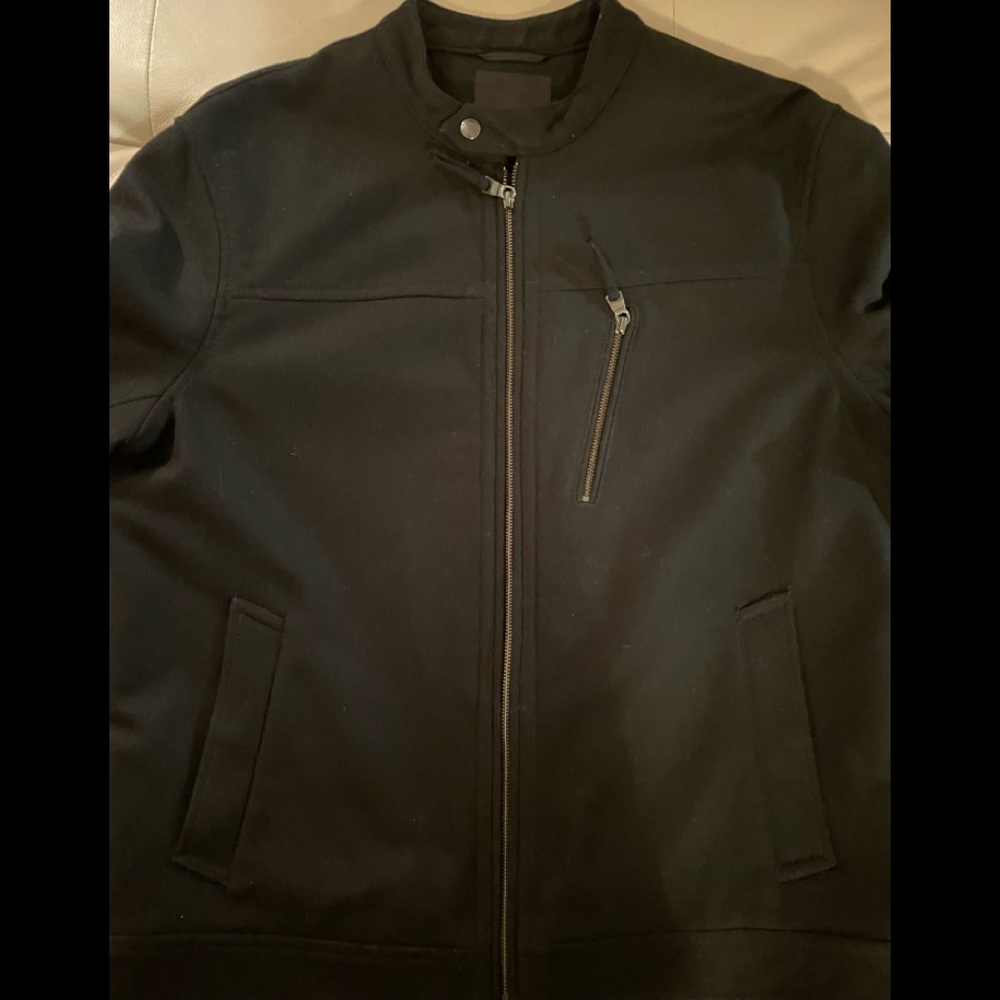 Banana Republic Mens Wool Coat Black XL